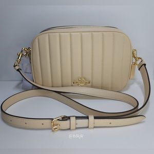 Coach Jes Quilted Leather Crossbody With Gold  Hardware *Ivory* NWT